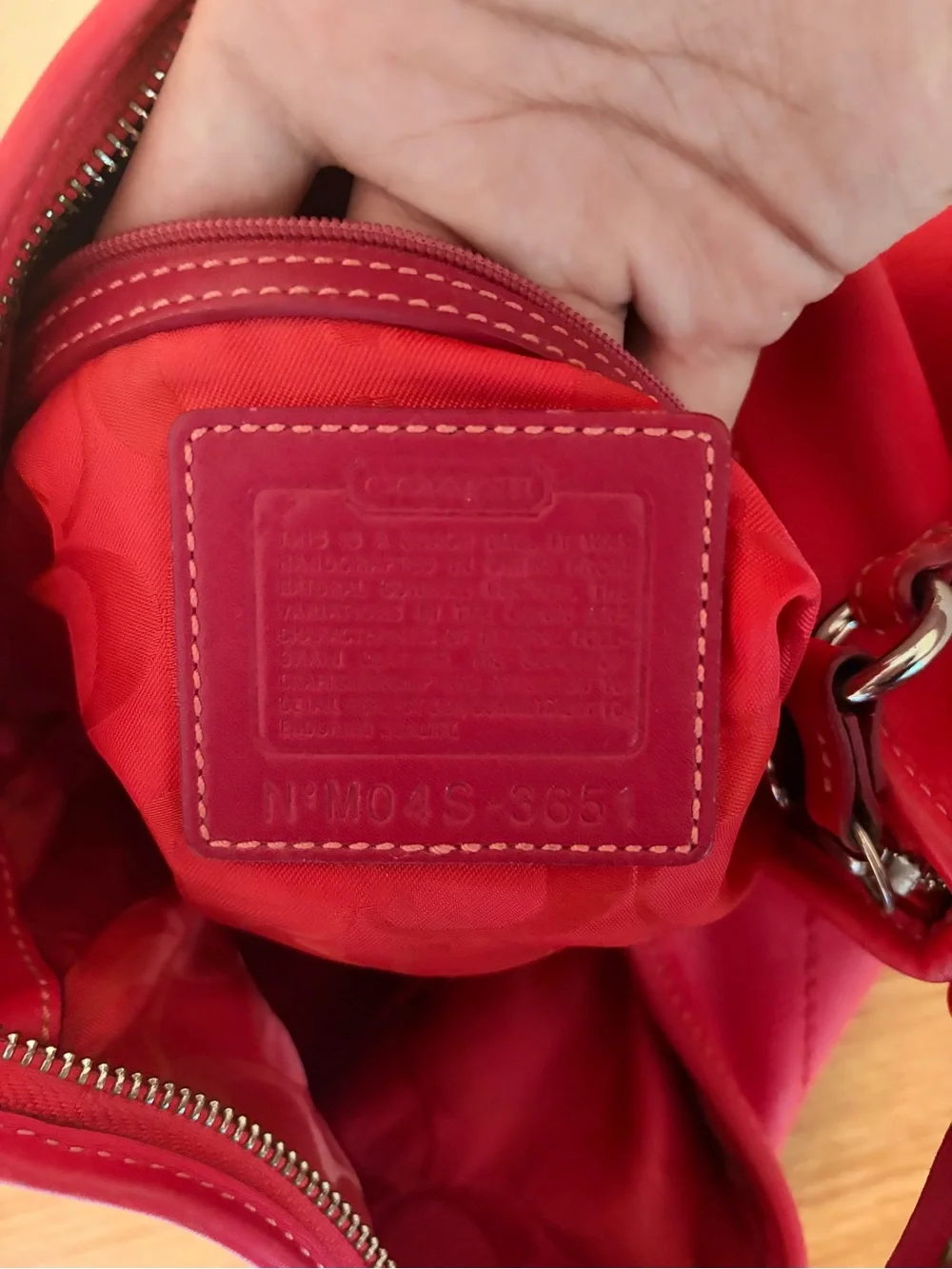 Vintage Y2K Coach Red Medium Soho Hobo Style 3651